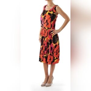 Alfani Multicolored pleated bottom fit flare Sleeveless Dress size 8